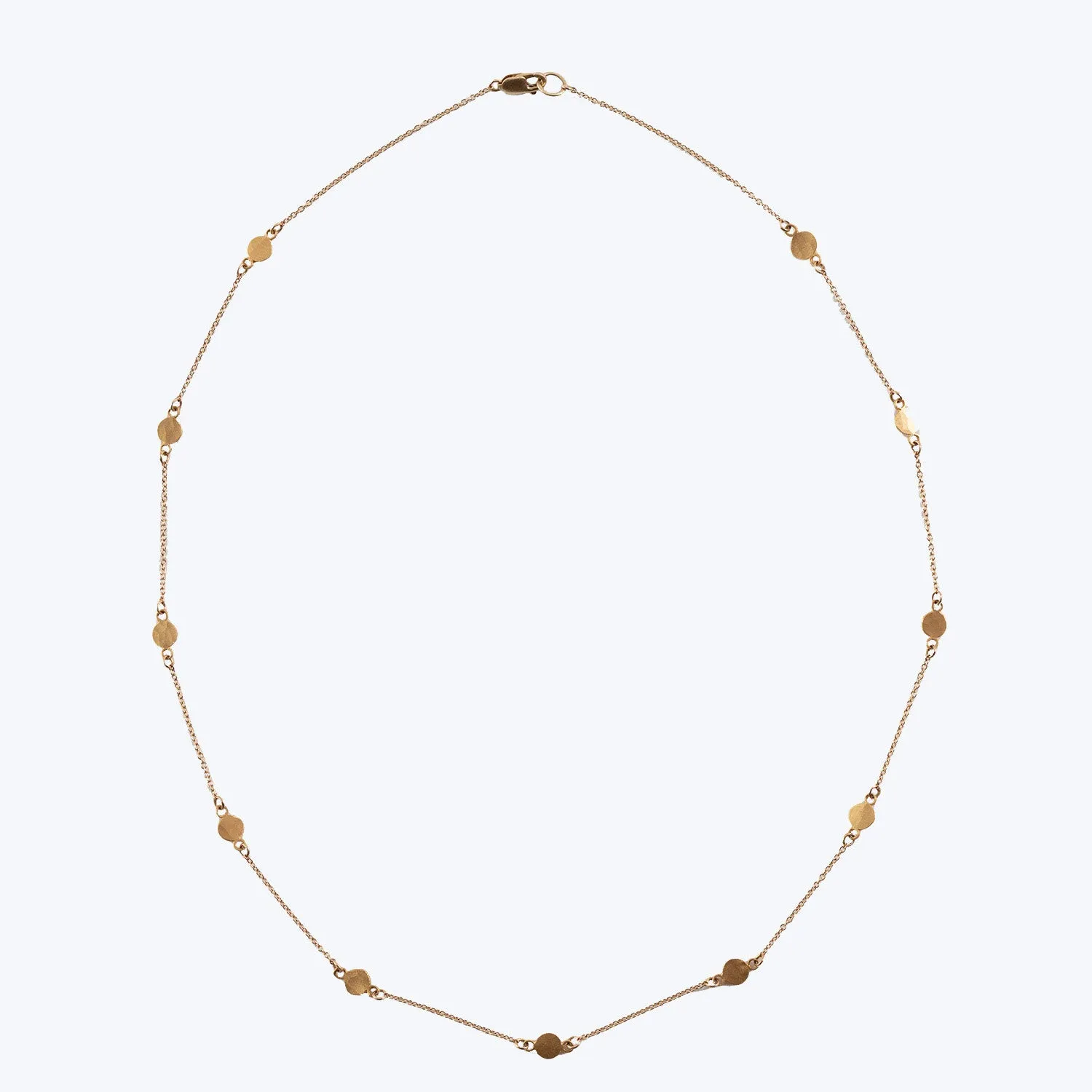 22k Gold Multi Disk Chain Necklace