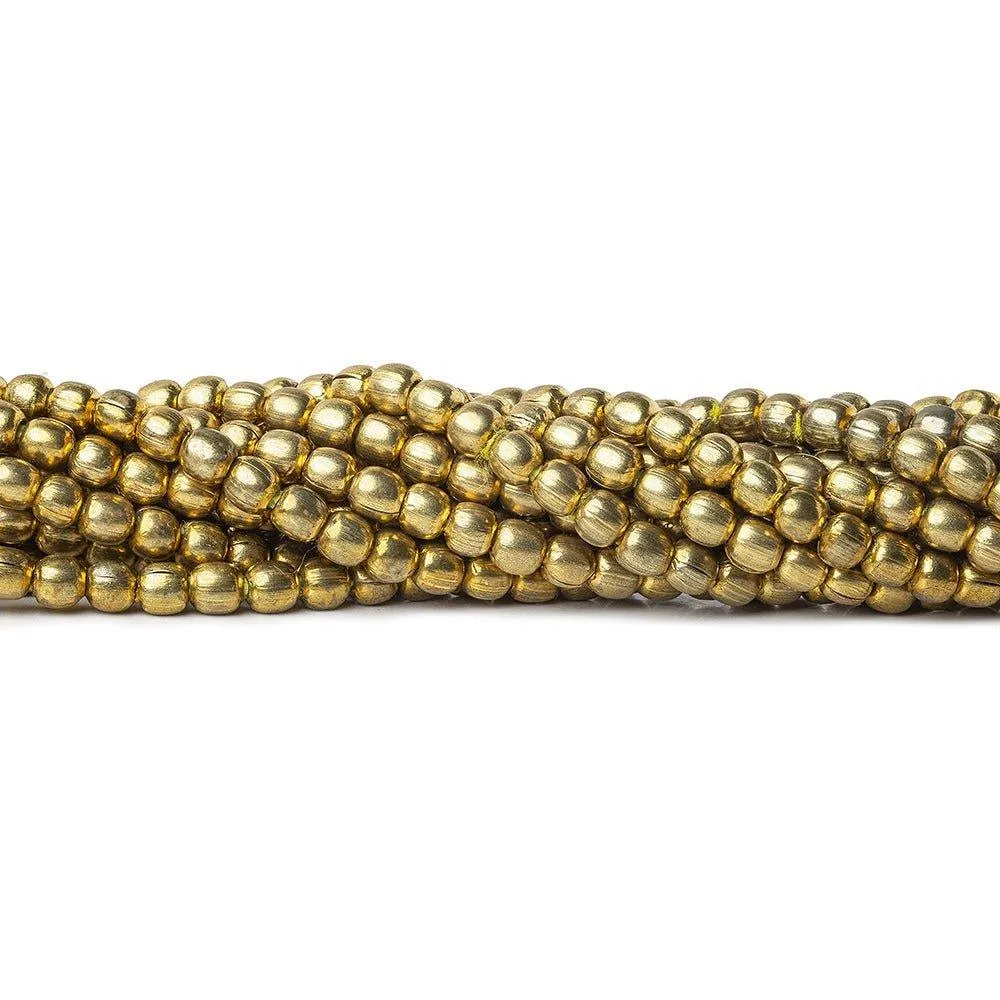 4mm Brass Plain Round Beads 8 inch 48 pieces