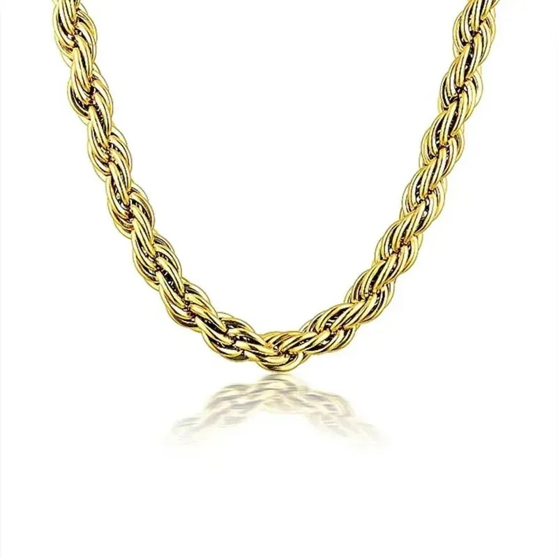 5mm Stainless Steel Gothic Twisted Rope Chain Necklaces