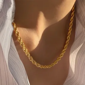 5mm Stainless Steel Gothic Twisted Rope Chain Necklaces