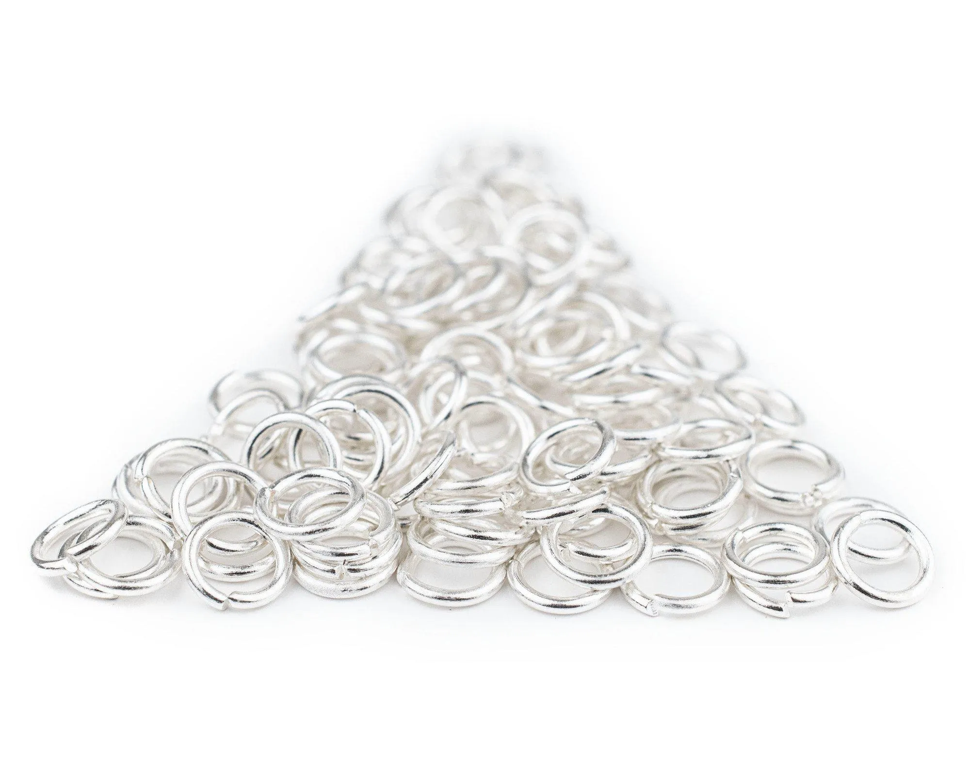 8mm Silver Round Jump Rings (Approx 100 pieces)