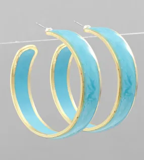 Acrylic Color Hoop Earrings