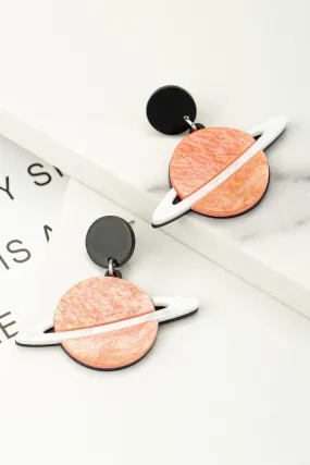 Acrylic Saturn Drop Earrings
