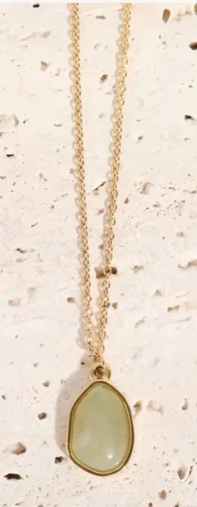 Adventurine Green Pendent Necklace
