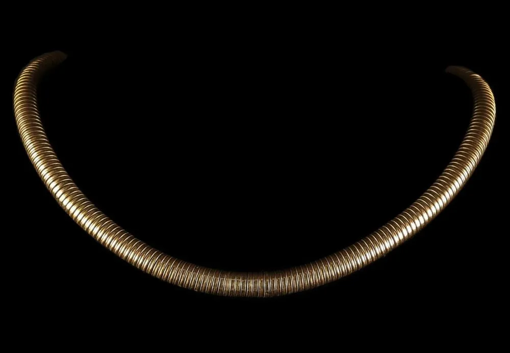 Antique Victorian Gold Snake Link Necklace 9Ct Gold