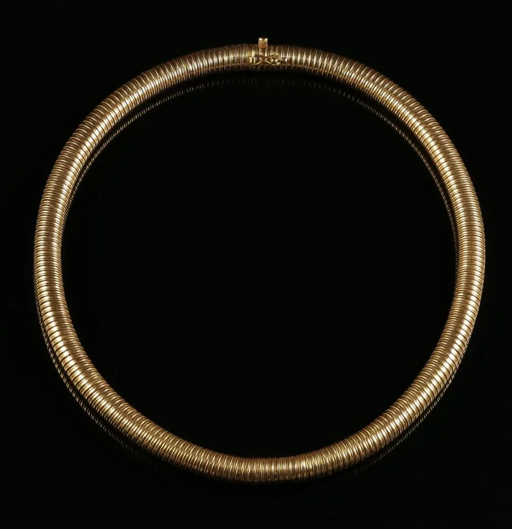 Antique Victorian Gold Snake Link Necklace 9Ct Gold