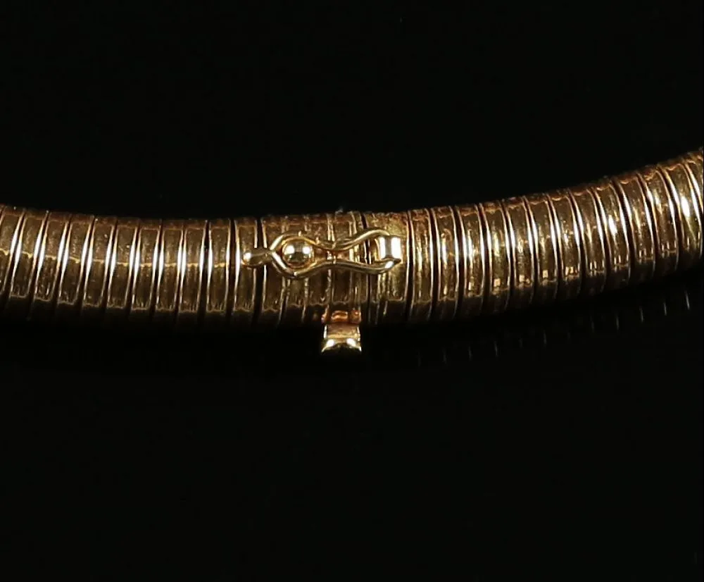 Antique Victorian Gold Snake Link Necklace 9Ct Gold
