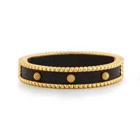 Berry Small Hinged Bangle - Ebony