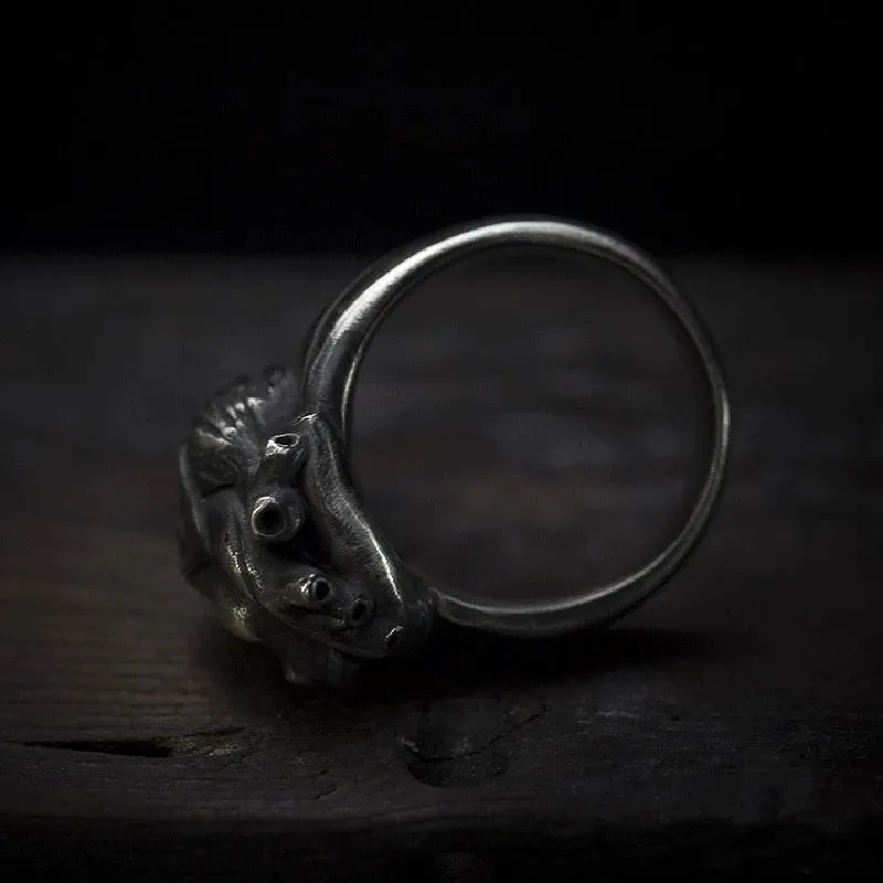 Black Anatomical Heart Ring
