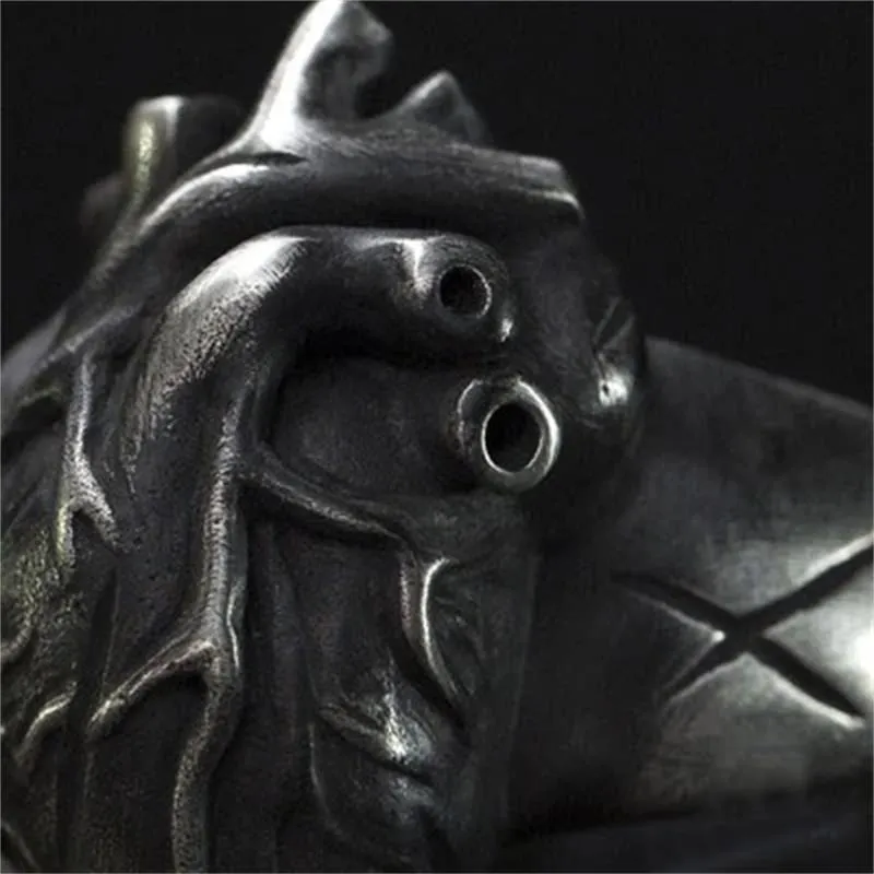 Black Anatomical Heart Ring