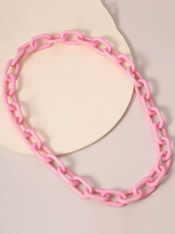 Chicmy-Simple Punk Solid Color Geometric Necklaces
