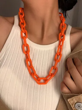 Chicmy-Simple Punk Solid Color Geometric Necklaces