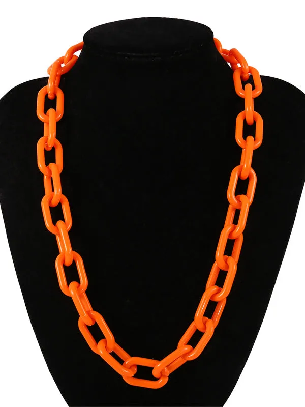 Chicmy-Simple Punk Solid Color Geometric Necklaces