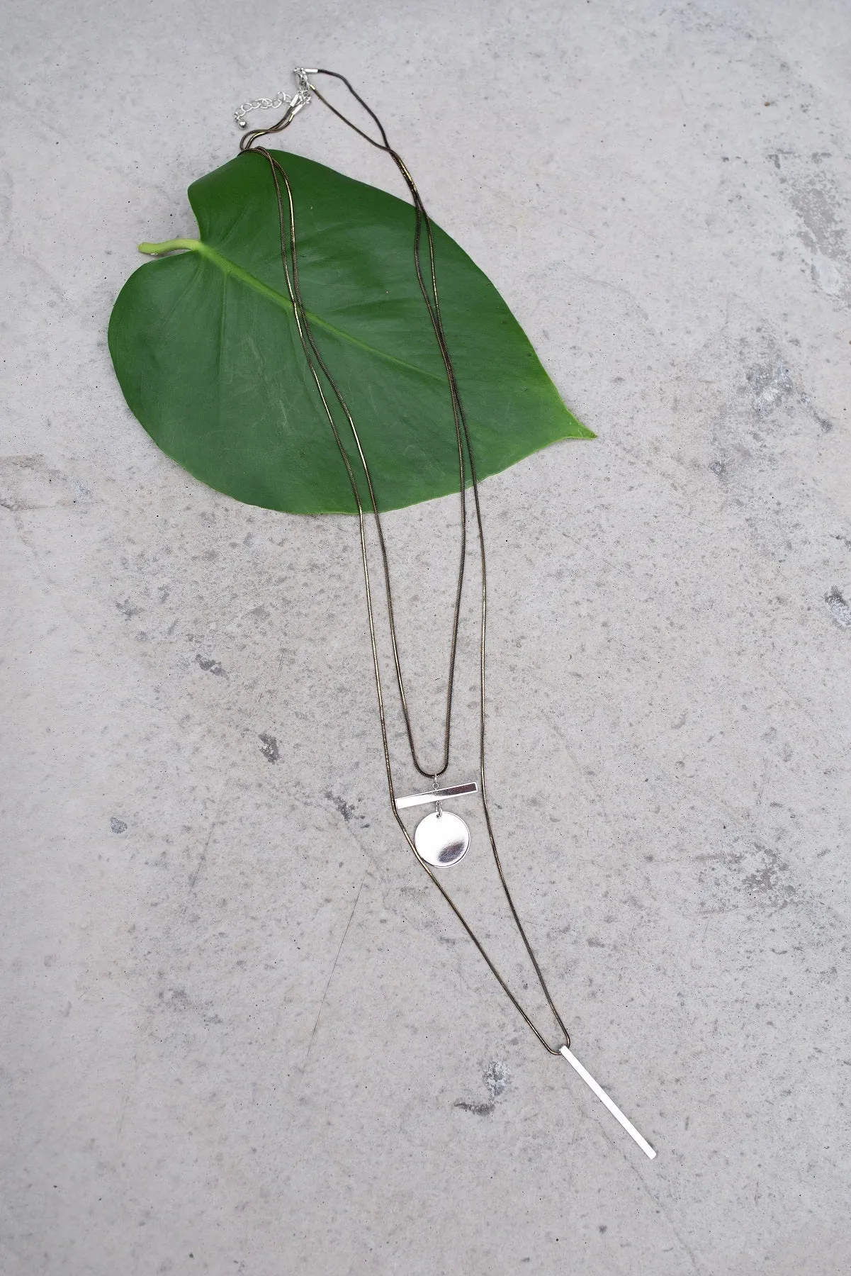 Circle and Bar Necklace