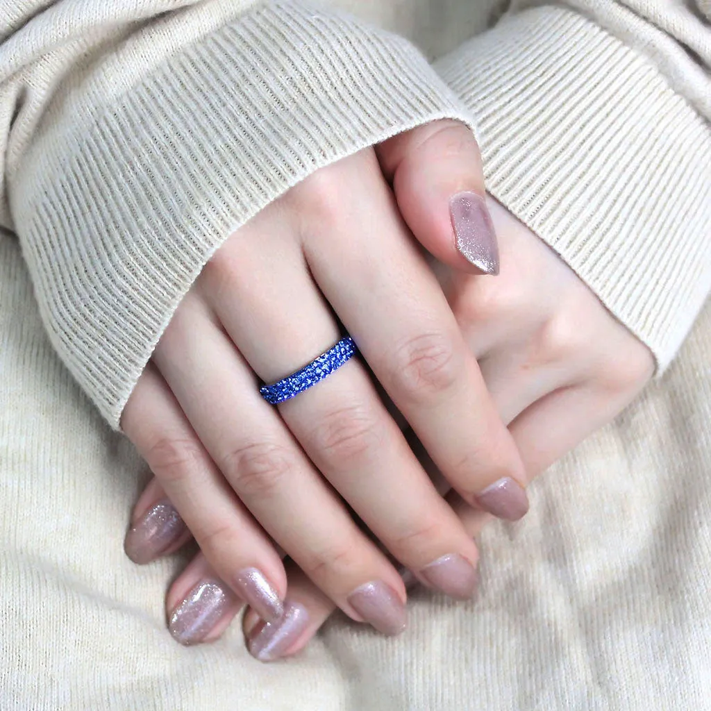 CJ3539 Wholesale Women's Stainless Steel Top Grade Crystal Sapphire Infinite Sparkle Ring