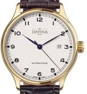 Classic Vegan Automatic Swiss-Made White Gold Executive Dress Watch 16146415V