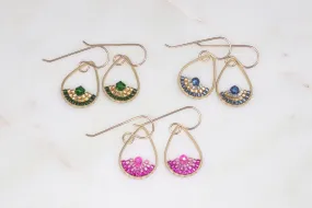 Colorful Beaded Teardrop Earrings