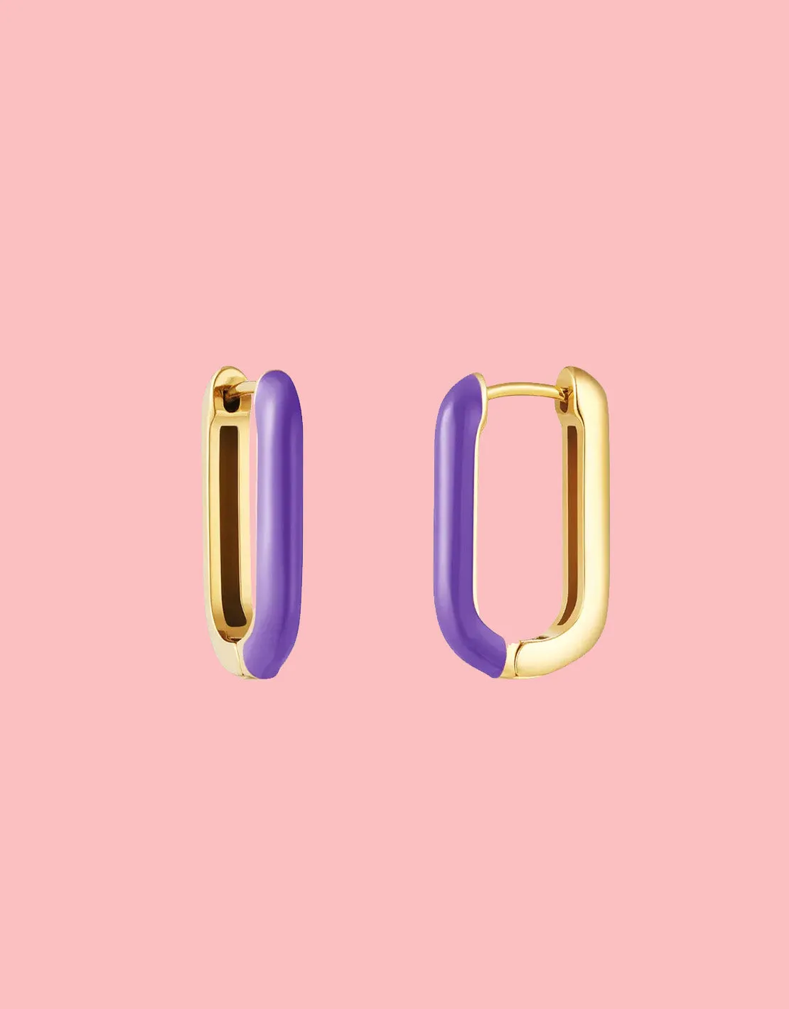Colorful rectangle earrings