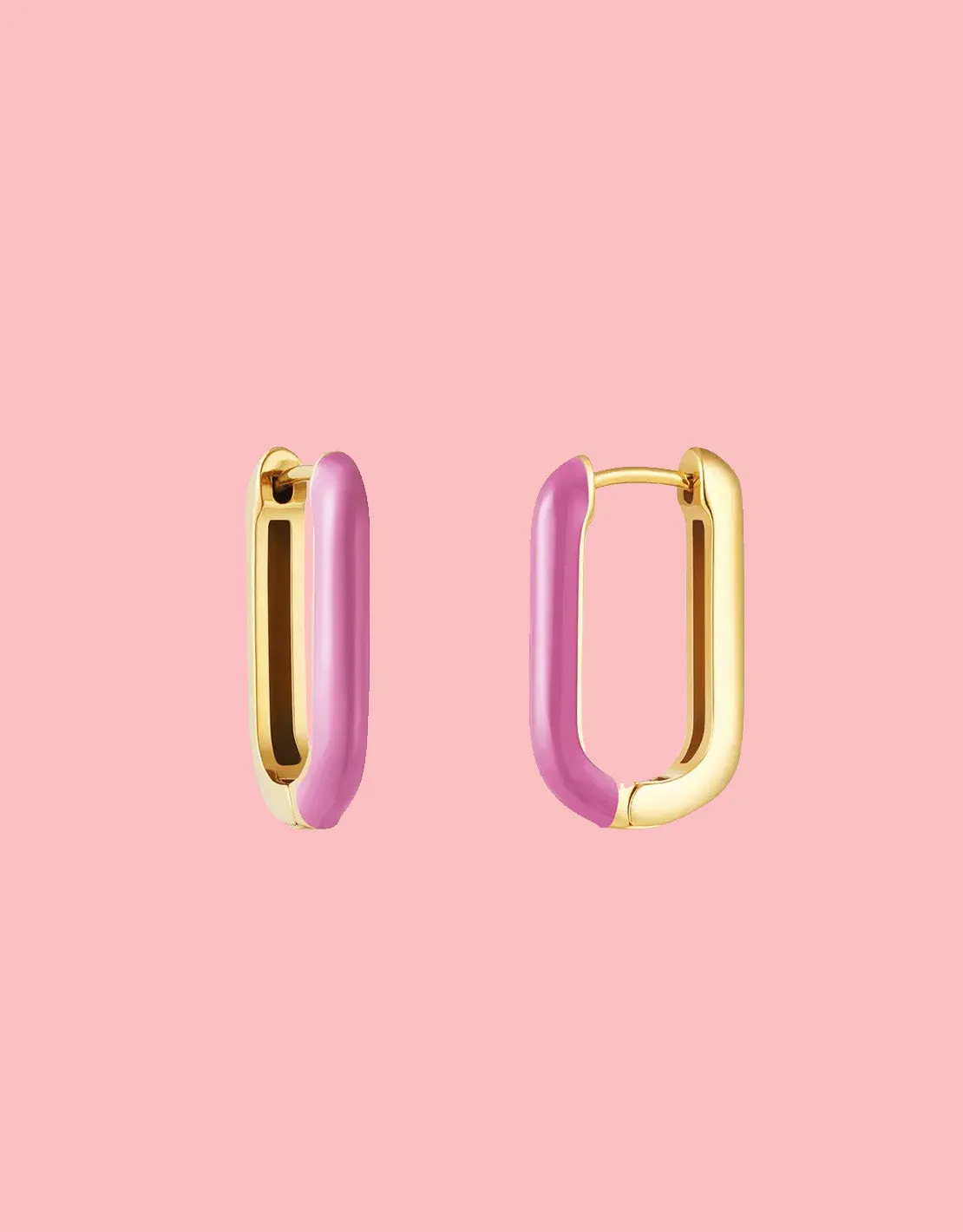 Colorful rectangle earrings