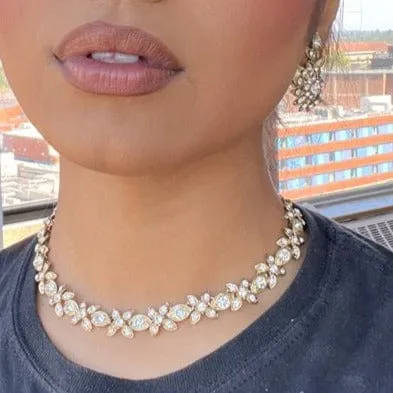 Corrina Necklace set - Clear/Gold