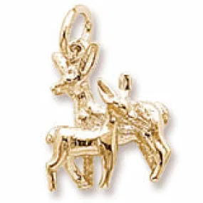 Doeandfawn Charm In Yellow Gold