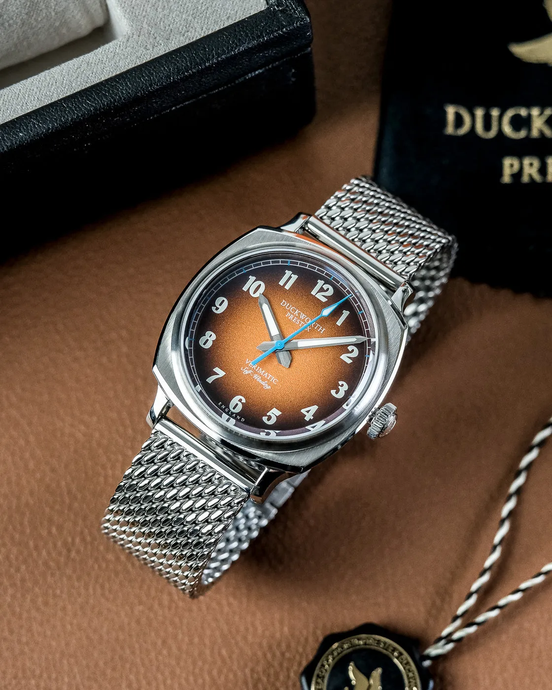 Duckworth Prestex Verimatic Orange Fume Mesh Bracelet