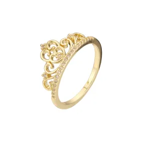 Elegant 14K Gold, Rose Gold Crown rings
