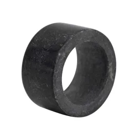 Elegant Black Marble Napkin Ring Set of 4