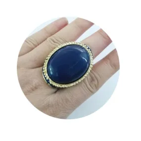 Elegant Vintage Fashion Blue Oval Shape Rings