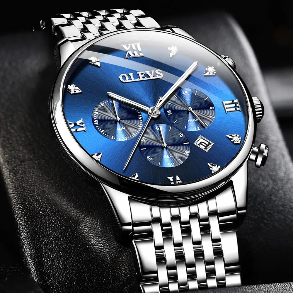 Exquisite Metal Quartz 30M Waterproof Nightglow Wristwatch 3 Color Choice