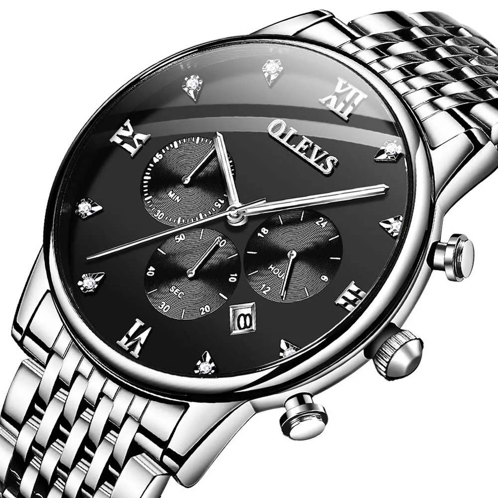 Exquisite Metal Quartz 30M Waterproof Nightglow Wristwatch 3 Color Choice