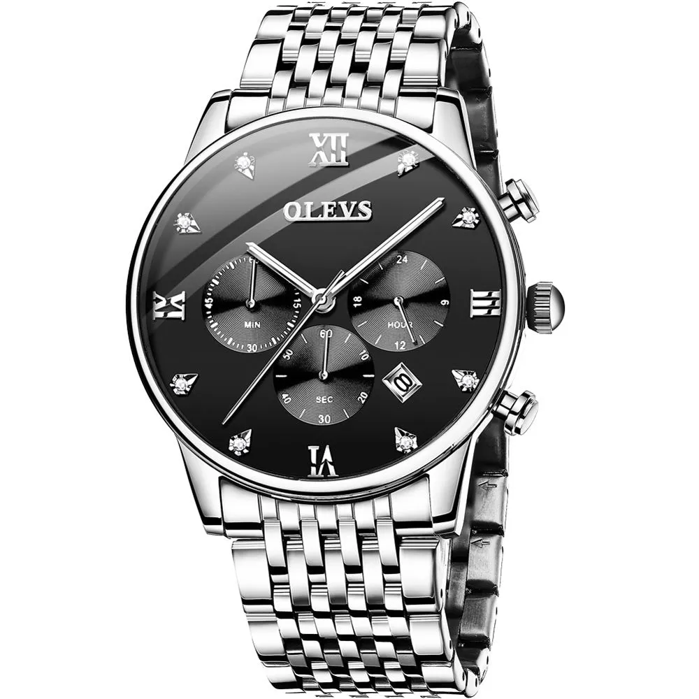 Exquisite Metal Quartz 30M Waterproof Nightglow Wristwatch 3 Color Choice