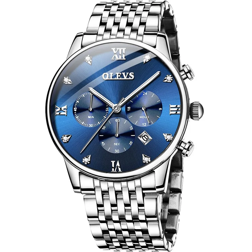 Exquisite Metal Quartz 30M Waterproof Nightglow Wristwatch 3 Color Choice