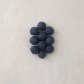 FELT BEADS HANDMADE 18mm ~ Grey Blue 10 pieces