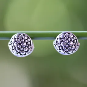 Fun Life 925 Silver Huggie Hoop Earrings Artisan Crafted in Thailand