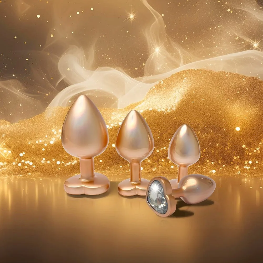Gleaming Love Pearl Gold Plug korek analny S
