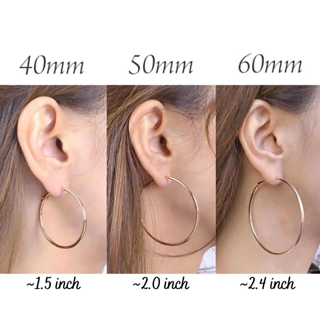 Glittering Extra Large Silver Rhinestone Hoop Earrings