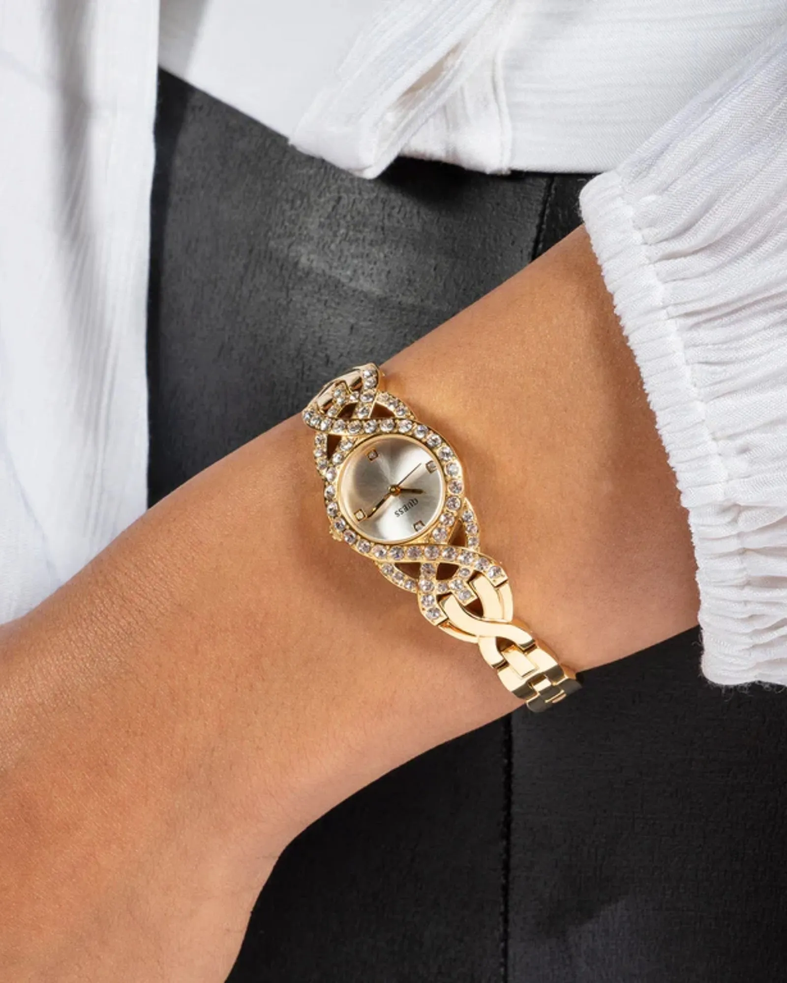 Gold Adorn Crystal Watch