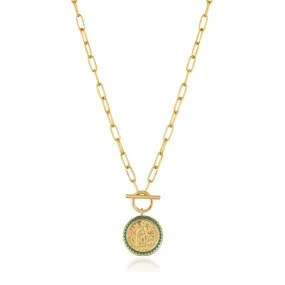 Gold Emperor T-bar Necklace