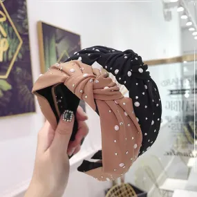Handmade Gleaming Rhinestone Pearls Hairband