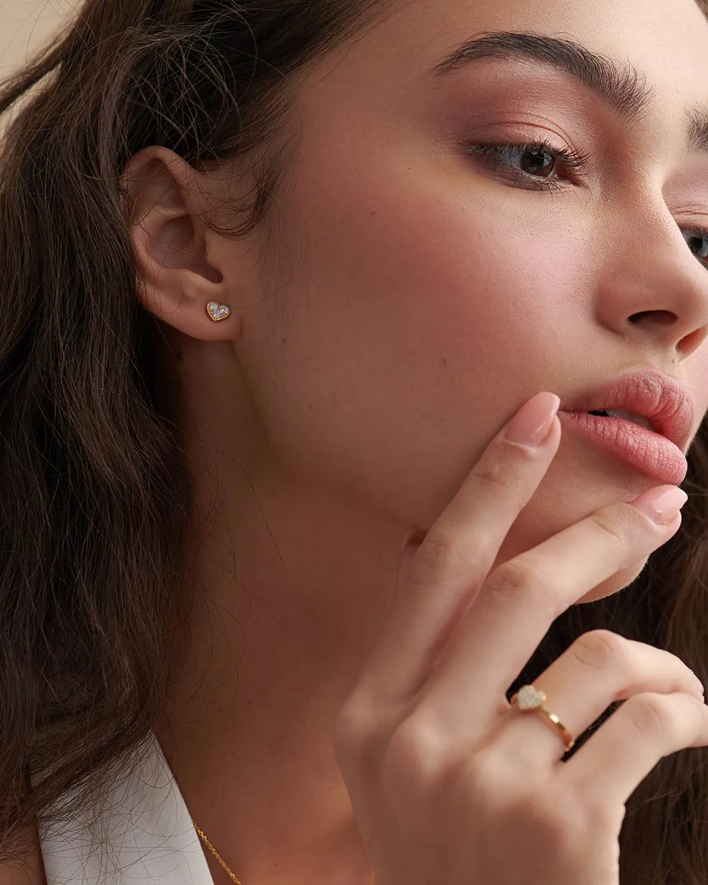 Heart Diamond Earrings