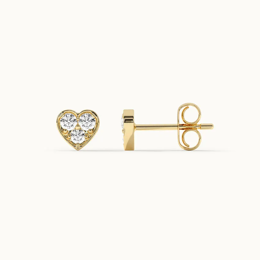 Heart Diamond Earrings