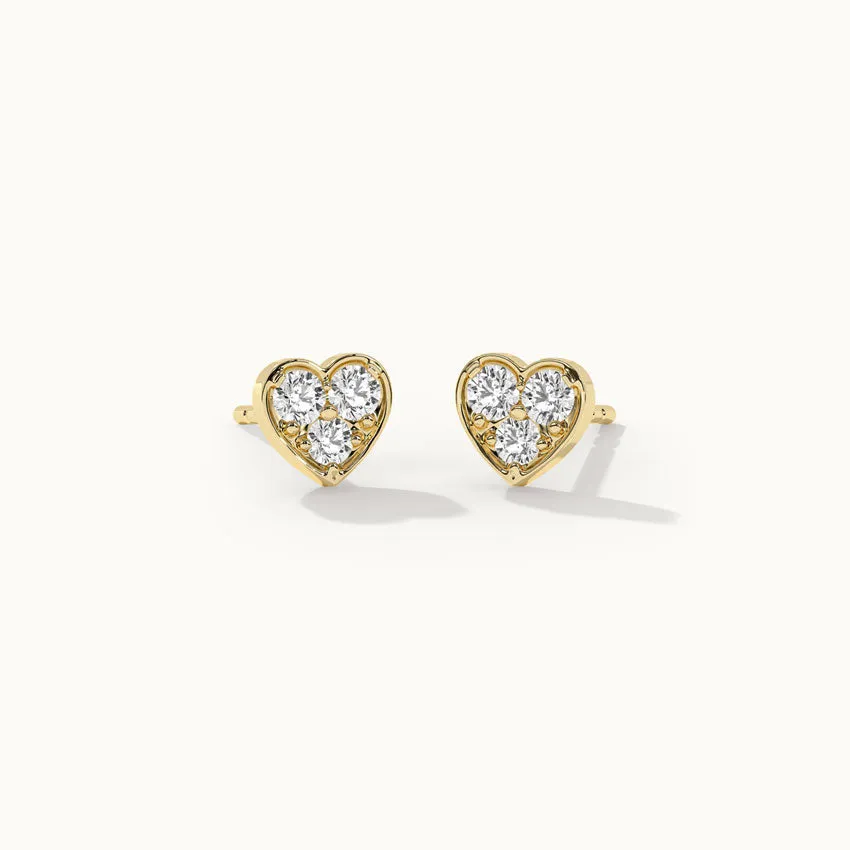 Heart Diamond Earrings