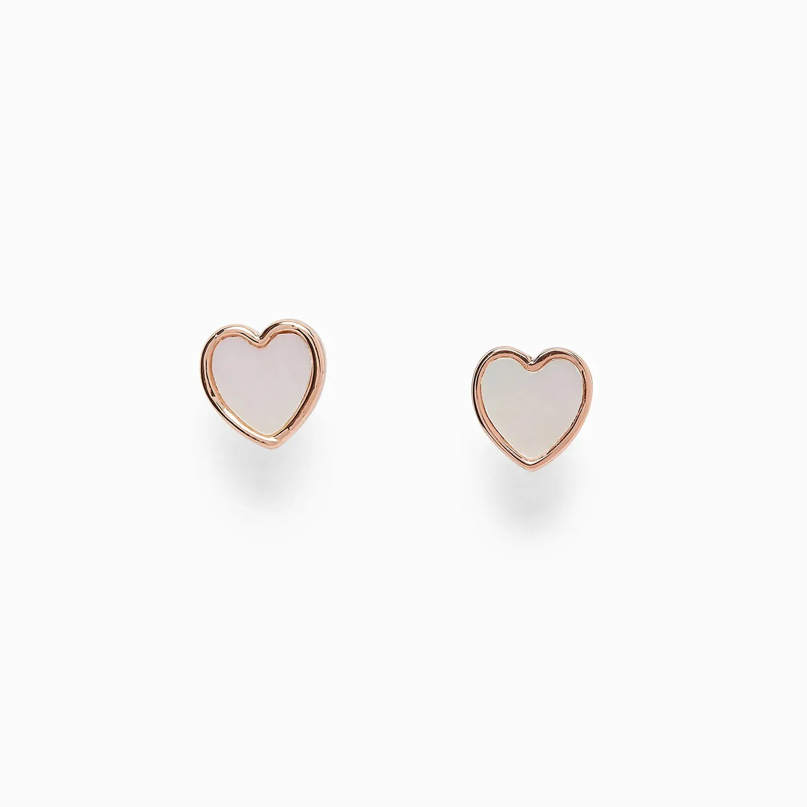 Heart of Pearl Stud Earrings