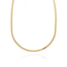 Herringbone Chain Necklace Gold