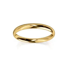 High Dome 2.5mm - 9ct Yellow Gold