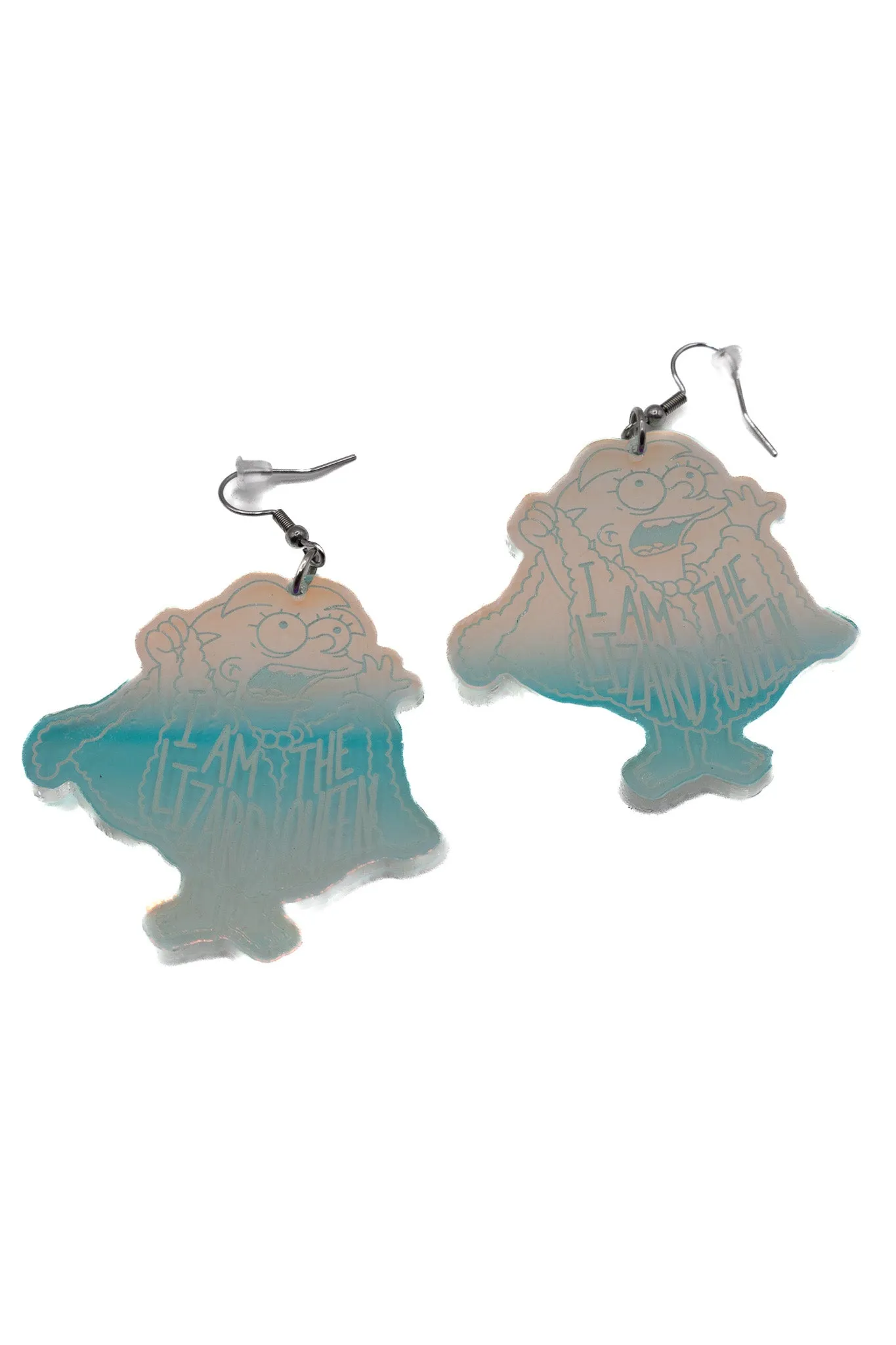 Iridescent Lisa Lizard Queen Earrings