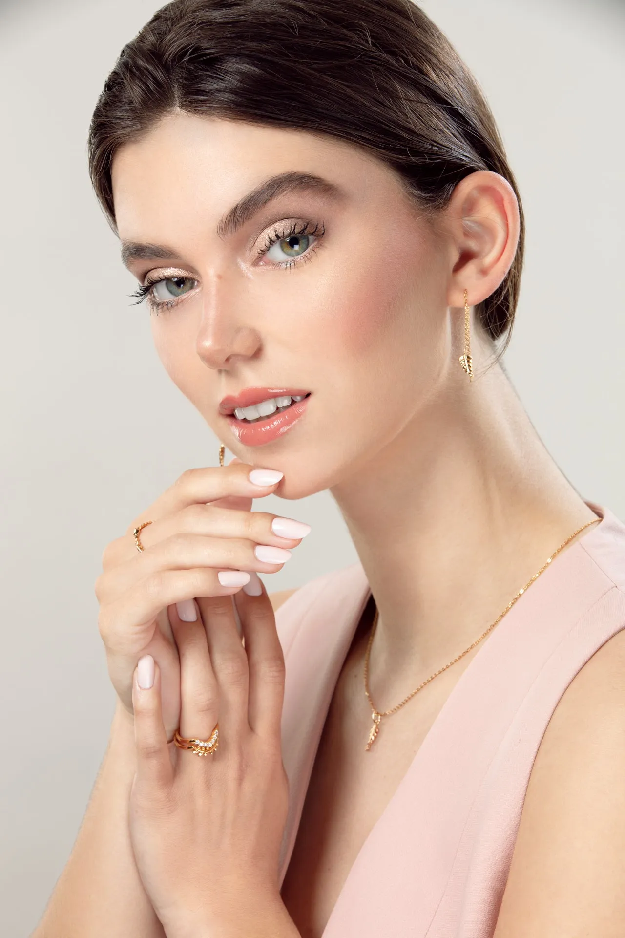 Laurel Leaves Double Layer Ring
