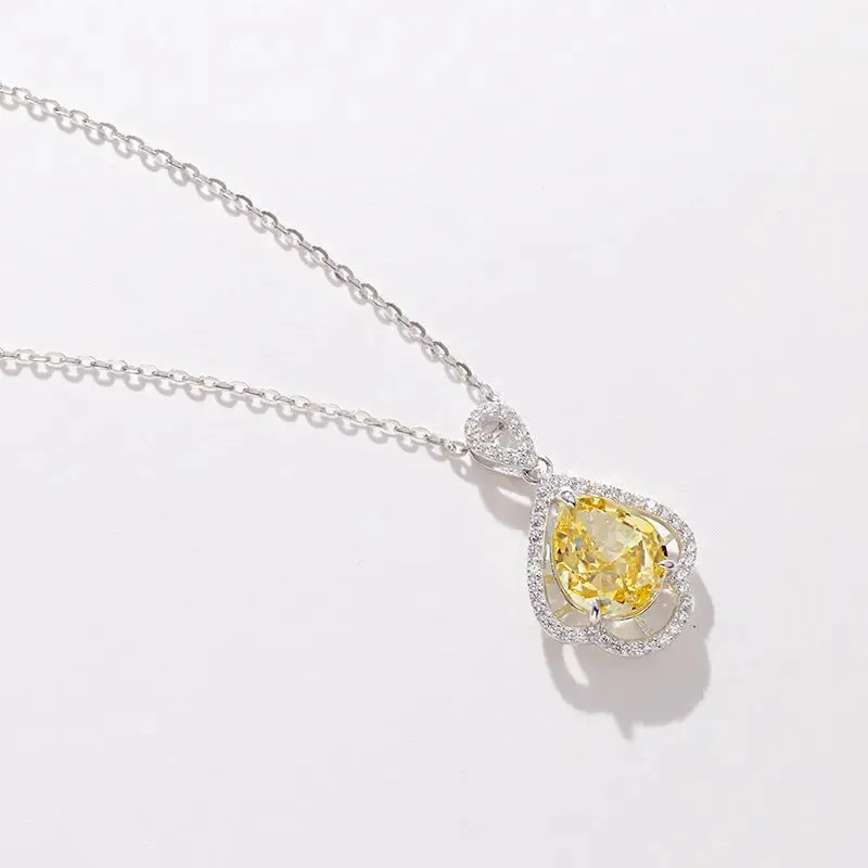LOVCIA Water Drop Modern Fashion Necklace - Non-fading S925 Sterling Silver Necklace for Women