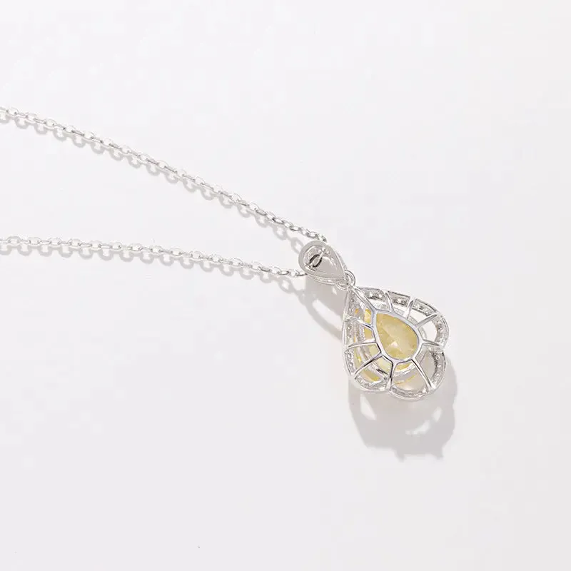LOVCIA Water Drop Modern Fashion Necklace - Non-fading S925 Sterling Silver Necklace for Women
